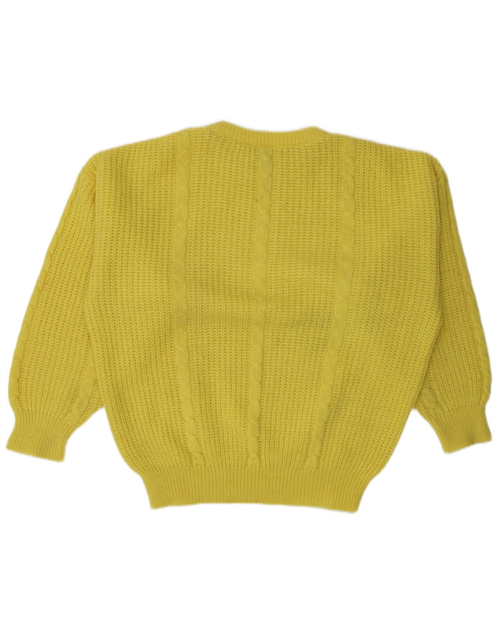 Pulloveria Jersey con cuello barco para hombre, talla grande, color amarillo