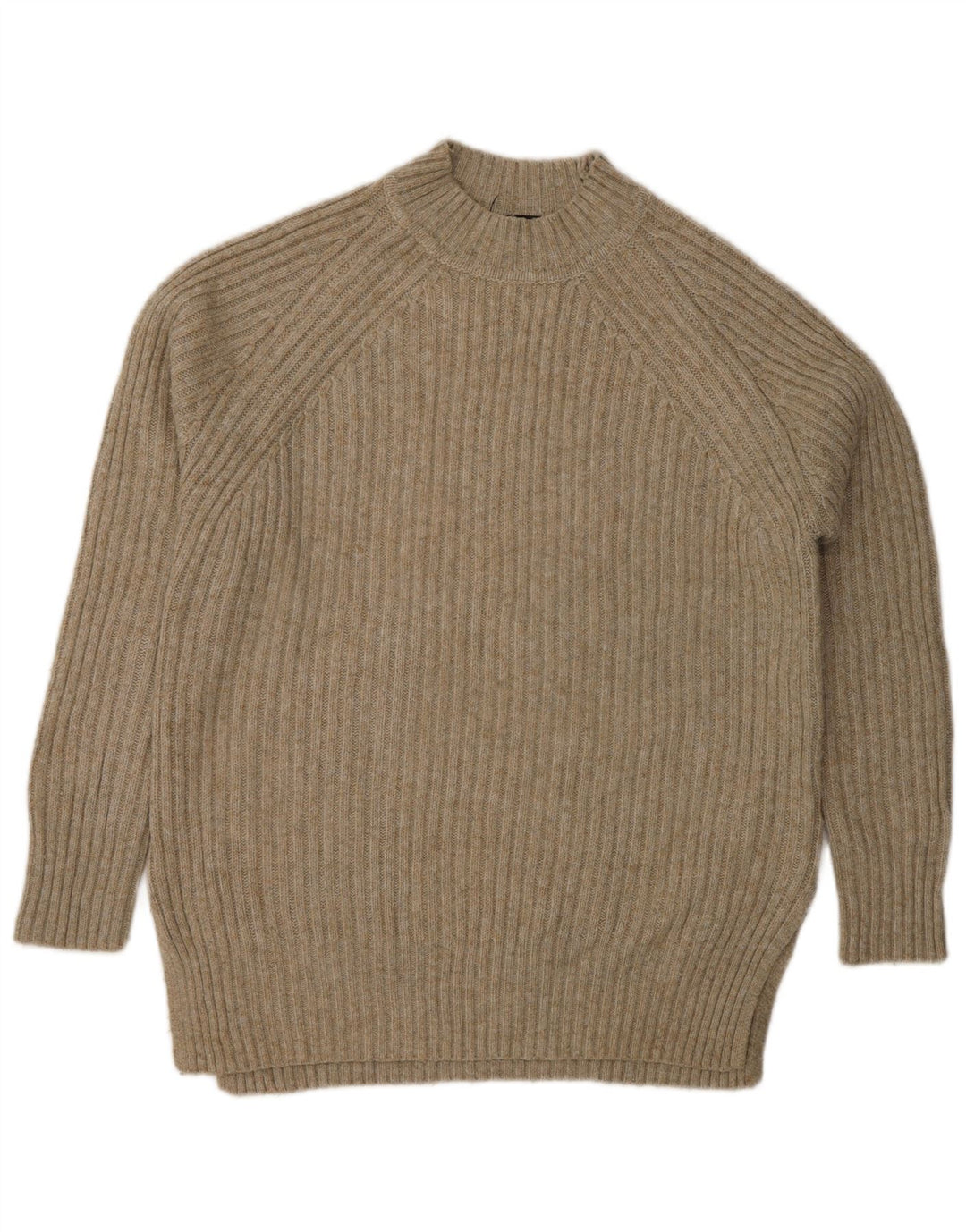 Marks & Spencer Suéter con Cuello Alto para Mujer UK 10 Small Beige