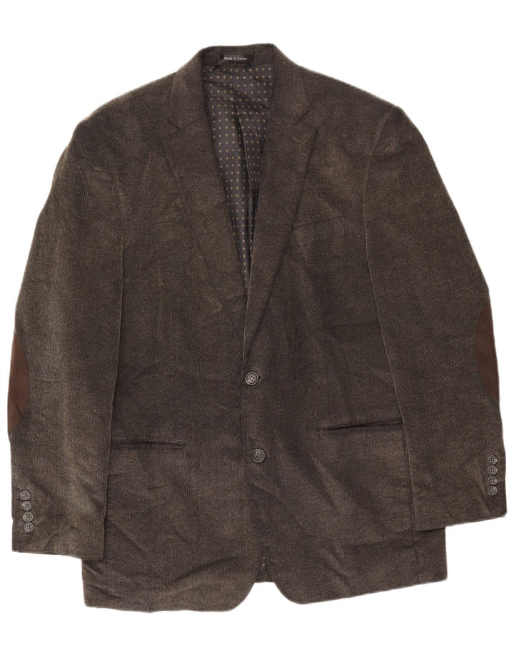 Chaps Chaqueta tipo blazer de pana con 2 botones para hombre, talla 40, algodón marrón grande