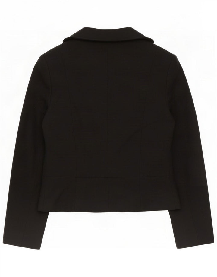 Laura Ashley Chaqueta tipo blazer de 2 botones para mujer UK 44 Mediana Lana negra