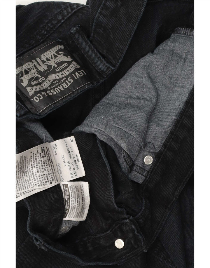 Vaqueros rectos desgastados para hombre Levi's W38 L32 Algodón negro