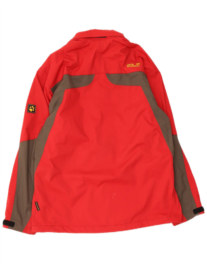 Jack Wolfskin Chaqueta impermeable para hombre UK 40/42 Large Poliamida roja