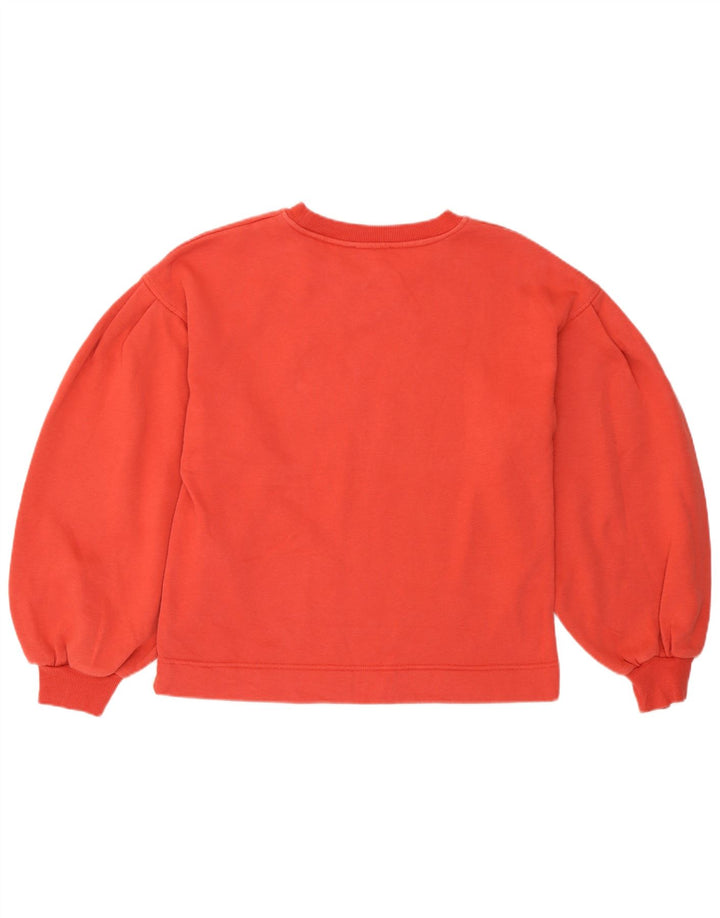 Zara Mujer Relaxed Fit Sudadera Jumper UK 8 Small Naranja