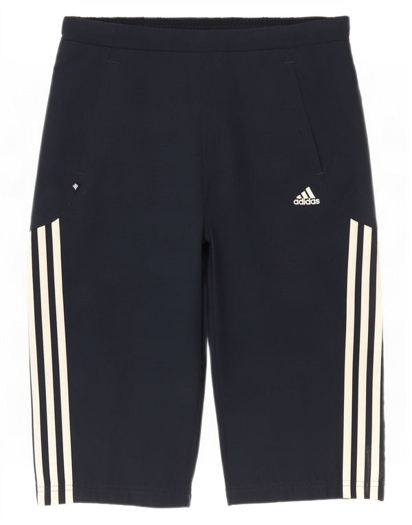 Adidas Bermudas deportivas para mujer UK 12 Medium Azul marino Poliéster