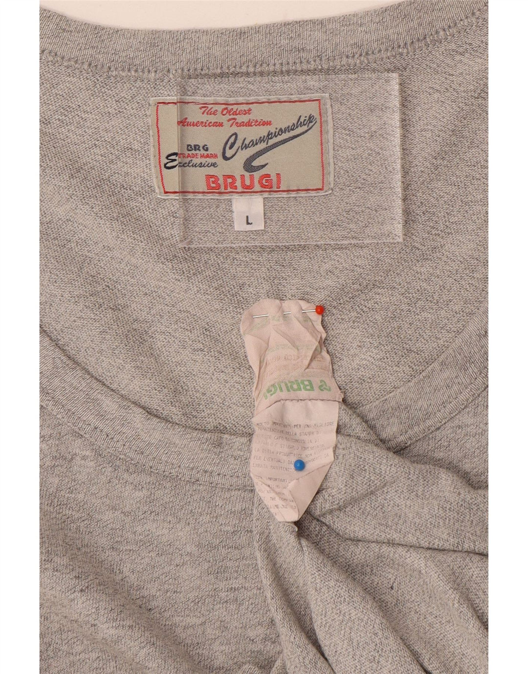Brugi Hombre Chaleco Top Grande Gris Algodón