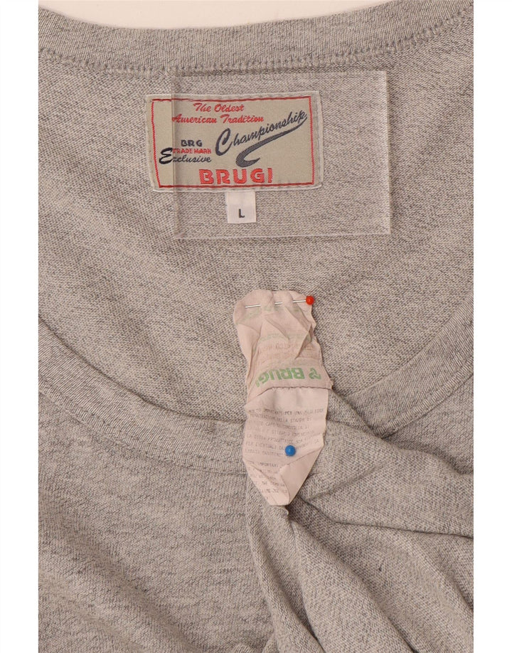 Brugi Hombre Chaleco Top Grande Gris Algodón
