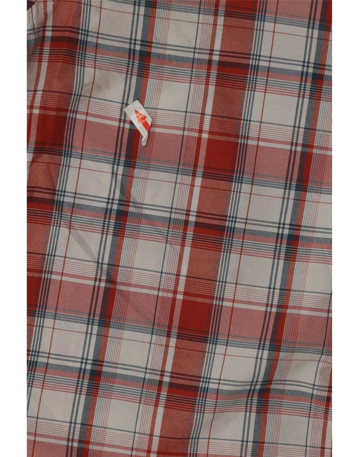 Camisa Rohan Hombre Manga Corta Small Cuadros Rojos Poliamida