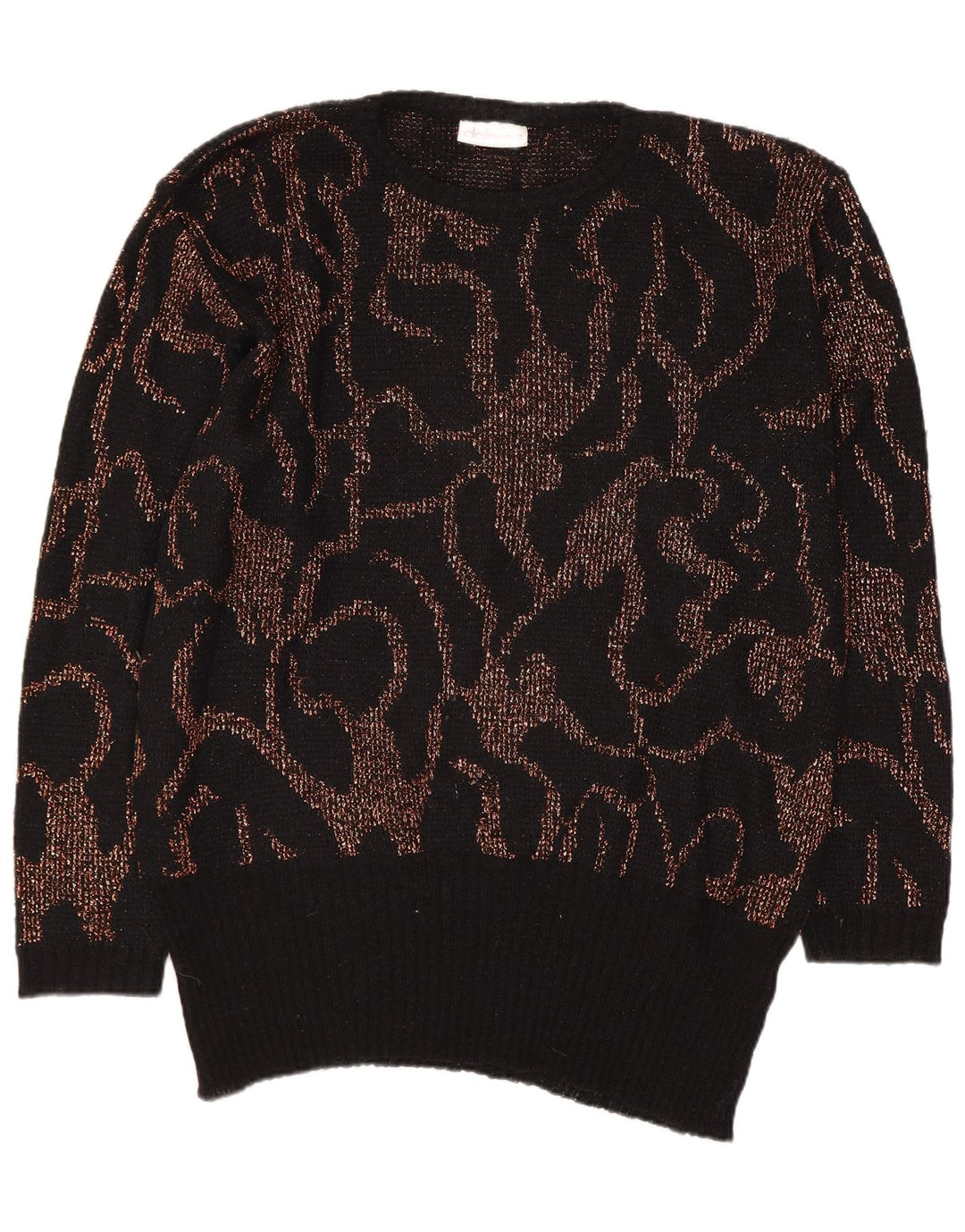 Dolores Suéter tipo jersey con cuello barco y patrón abstracto para mujer EU 40 Medium Black