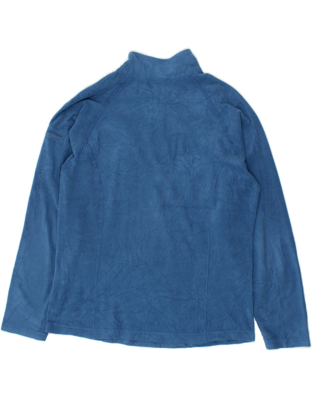 L.L.BEAN Womens Zip Neck Fleece Jumper UK 14 Medium Blue Polyester Vintage L.L.Bean and Second-Hand L.L.Bean from Messina Hembry 