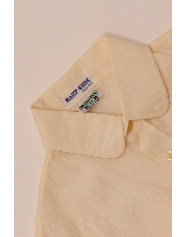 Camisa Vintage para Niños 7-8 Años Blanco Manchado