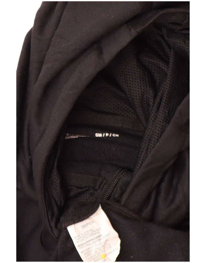 Under Armour Sudadera con capucha y cremallera para hombre, talla pequeña, poliéster negro