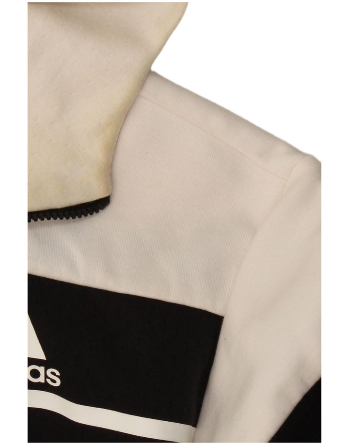 ADIDAS Chaqueta superior de chándal con capucha para hombre Poliéster color block negro mediano