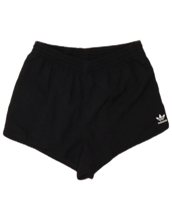 Adidas Pantalones cortos deportivos para mujer UK 12 Mediano Negro Poliéster