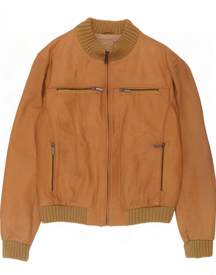 J.J.Scott Chaqueta de cuero para hombre IT 52 XL Beige