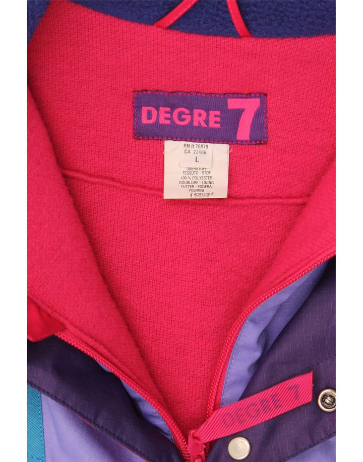 Degre 7 Chaqueta de esquí con capucha para hombre, talla 40, color morado