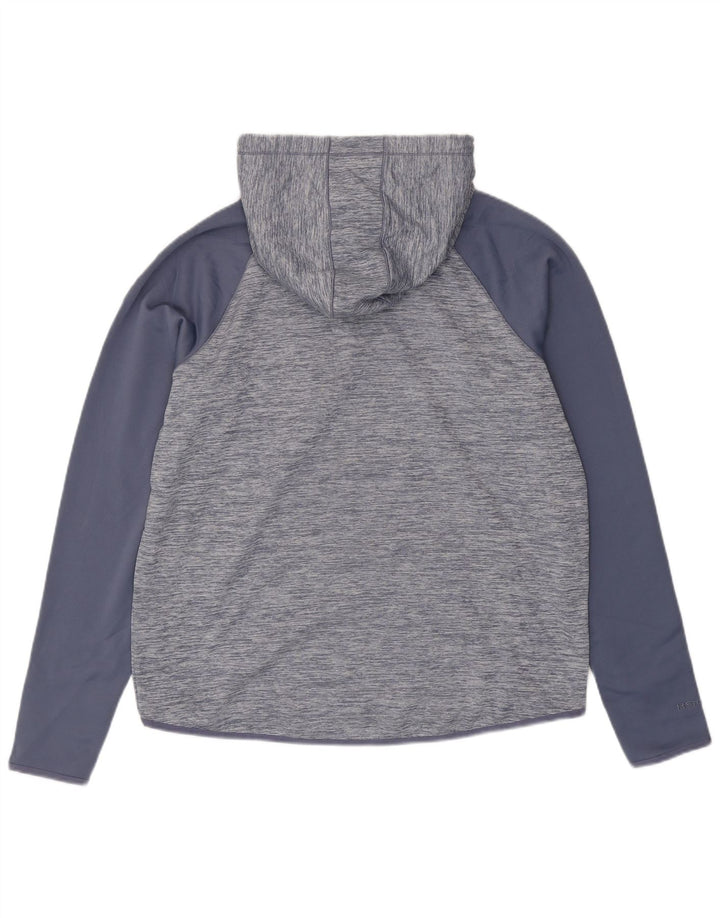 UNDER ARMOUR Jersey con capucha Cold Gear para mujer UK 40 XL Azul moteado