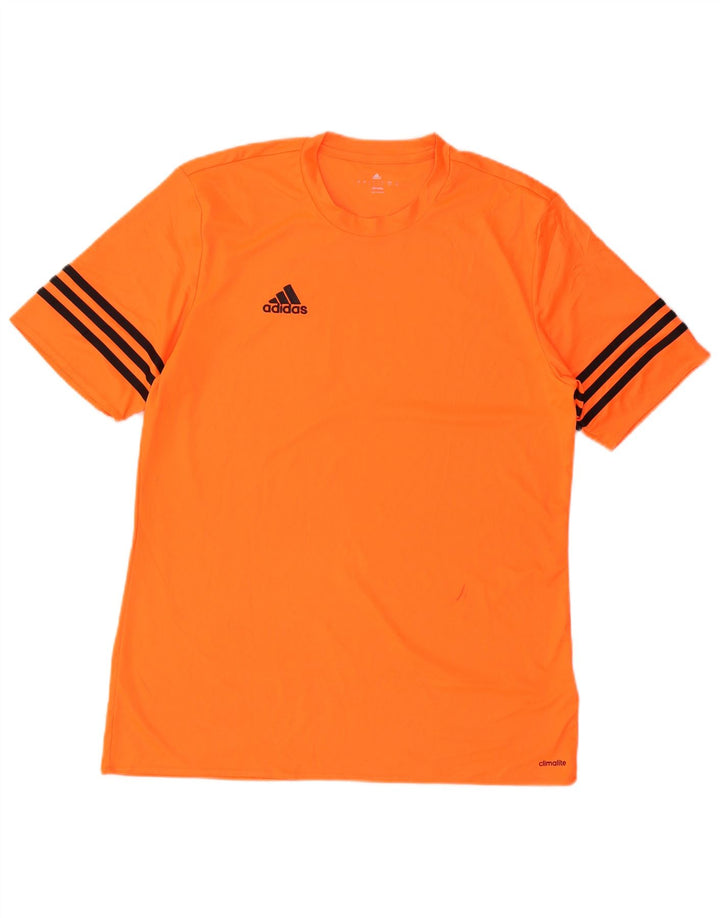 ADIDAS Camiseta Climalite para hombre Top Grande Naranja Poliéster