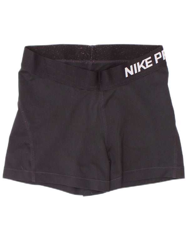 Nike Dri Fit Graphic - Pantalones cortos deportivos para mujer, talla 8, poliéster, color negro
