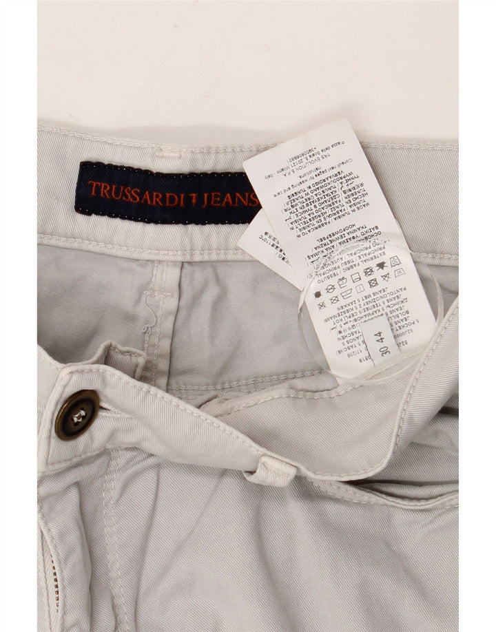 TRUSSARDI Vaqueros Rectos Mujer W30 L30 Gris Algodón