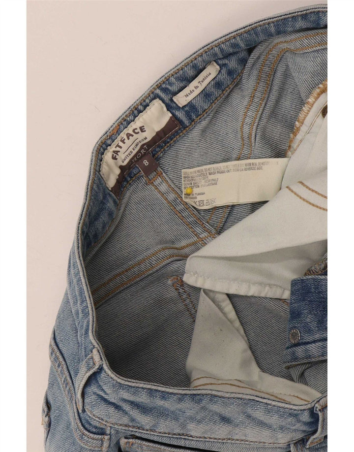 Pantalones cortos vaqueros para mujer Fat Face UK 8 Small W30 Algodón azul