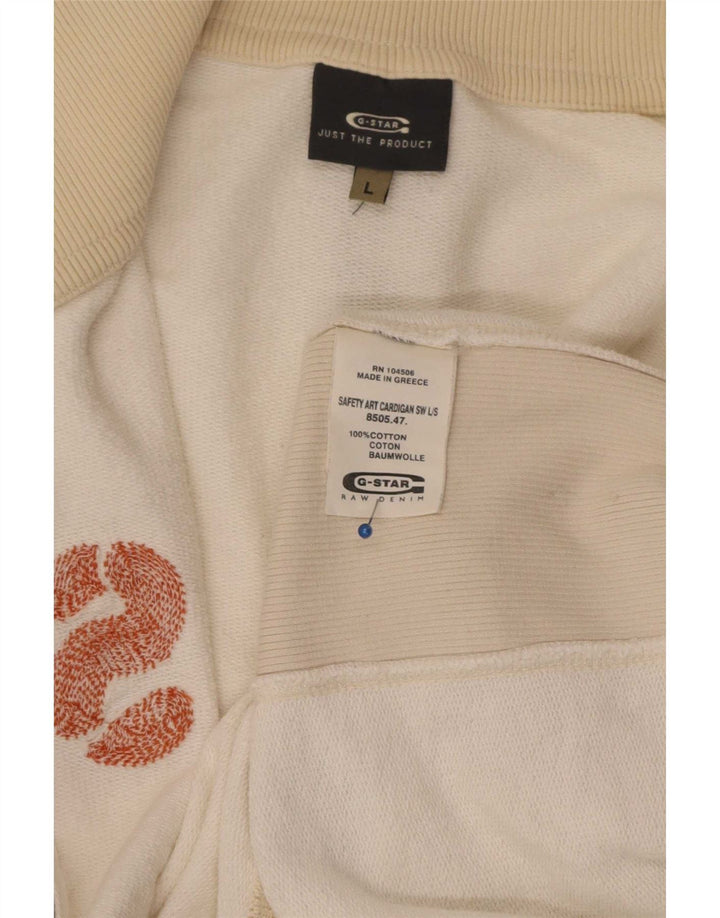 G-Star Hombre Chaqueta De Chándal Con Gráfico Grande De Algodón Blanco Color Block