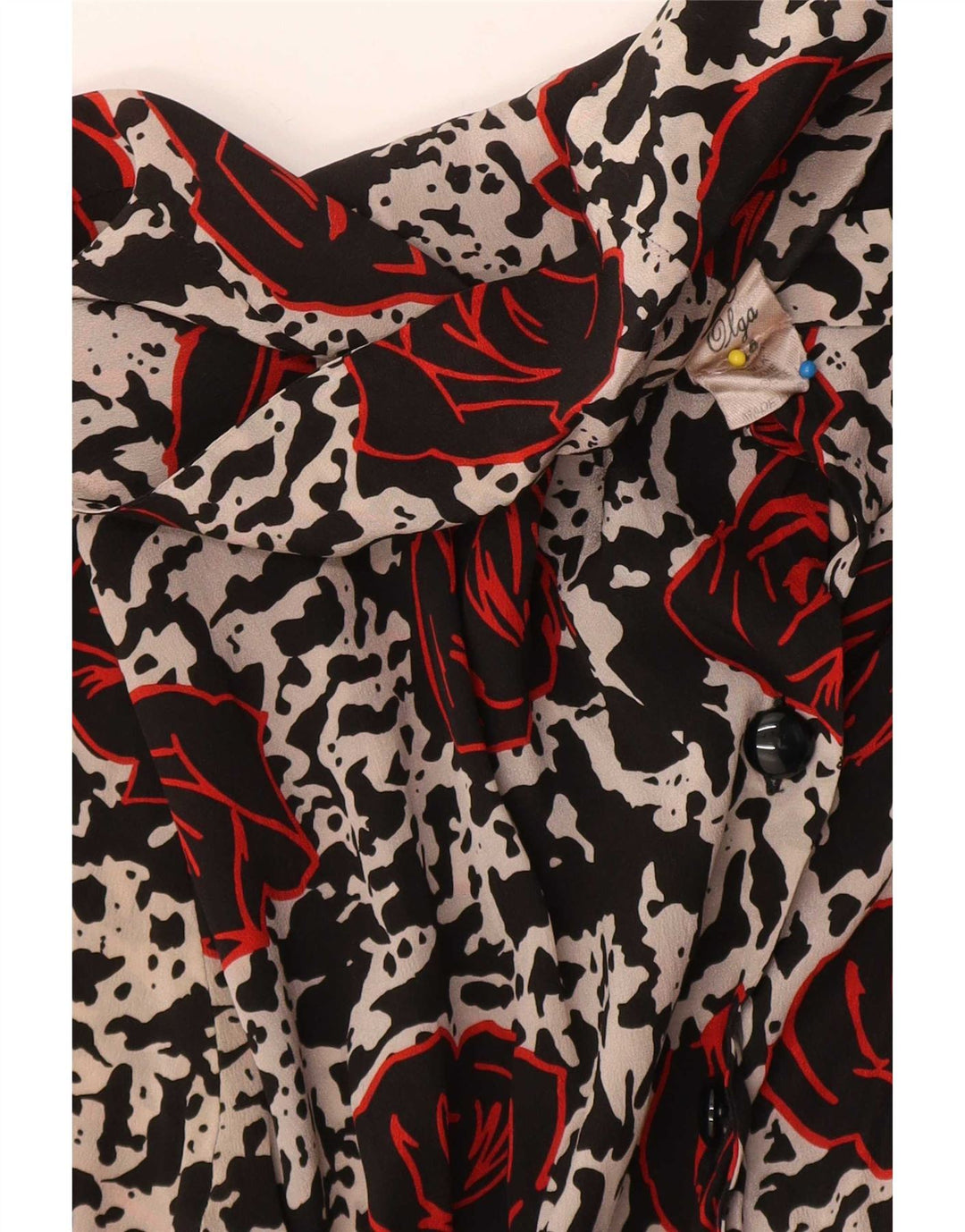 Vestido evasé vintage para mujer IT 44 Acetato floral multicolor mediano