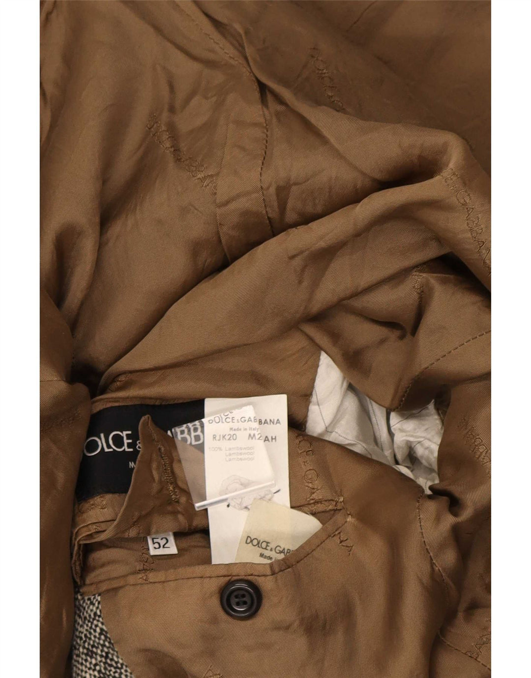 Dolce & Gabbana Chaqueta tipo blazer de 1 botón para hombre IT 52 XL Lana moteada gris