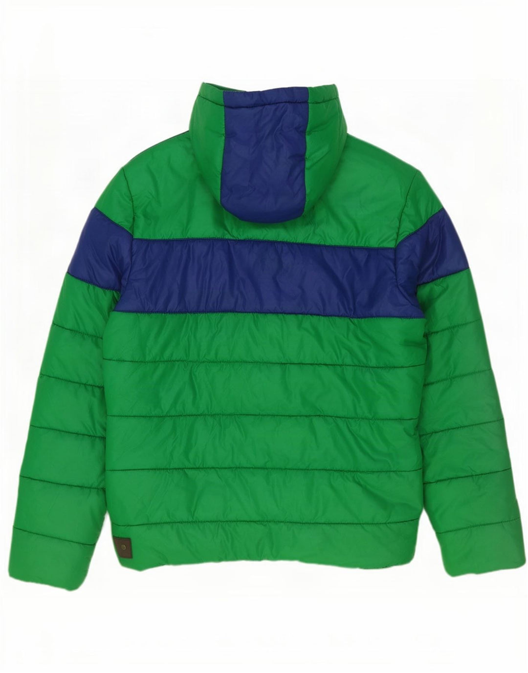 Puma Chaqueta acolchada con capucha para hombre UK 40 Large Verde Colorblock Poliéster