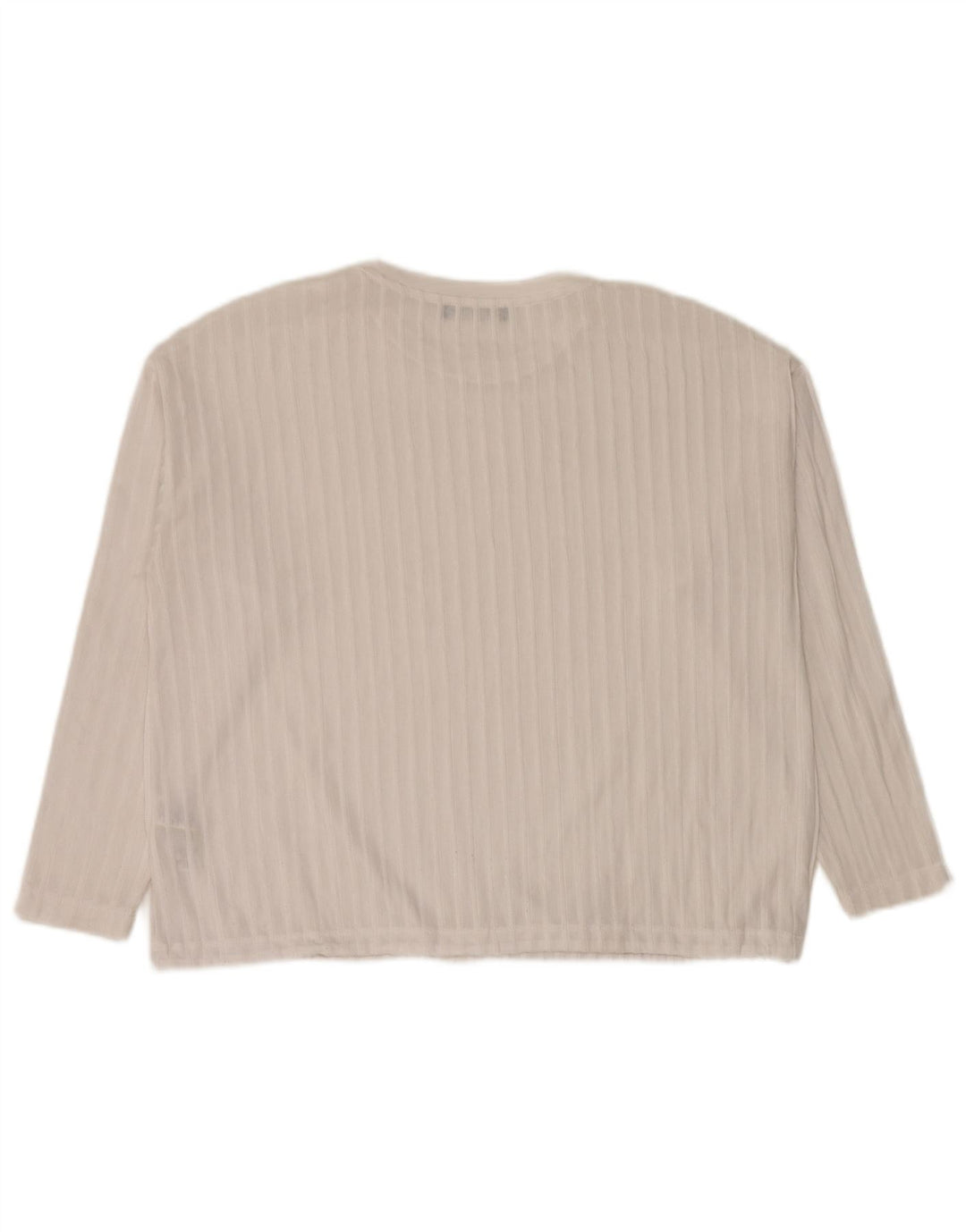 Marks & Spencer Top extragrande de manga larga para mujer UK 10 Small White