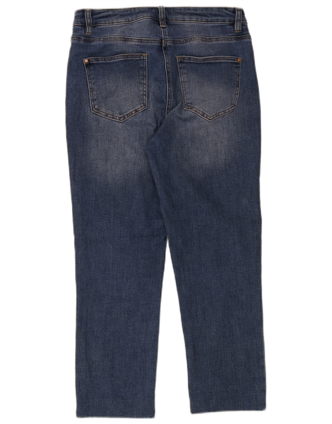 M&Co Vaqueros recortados para mujer UK 12 Medium W30 L25 Algodón azul