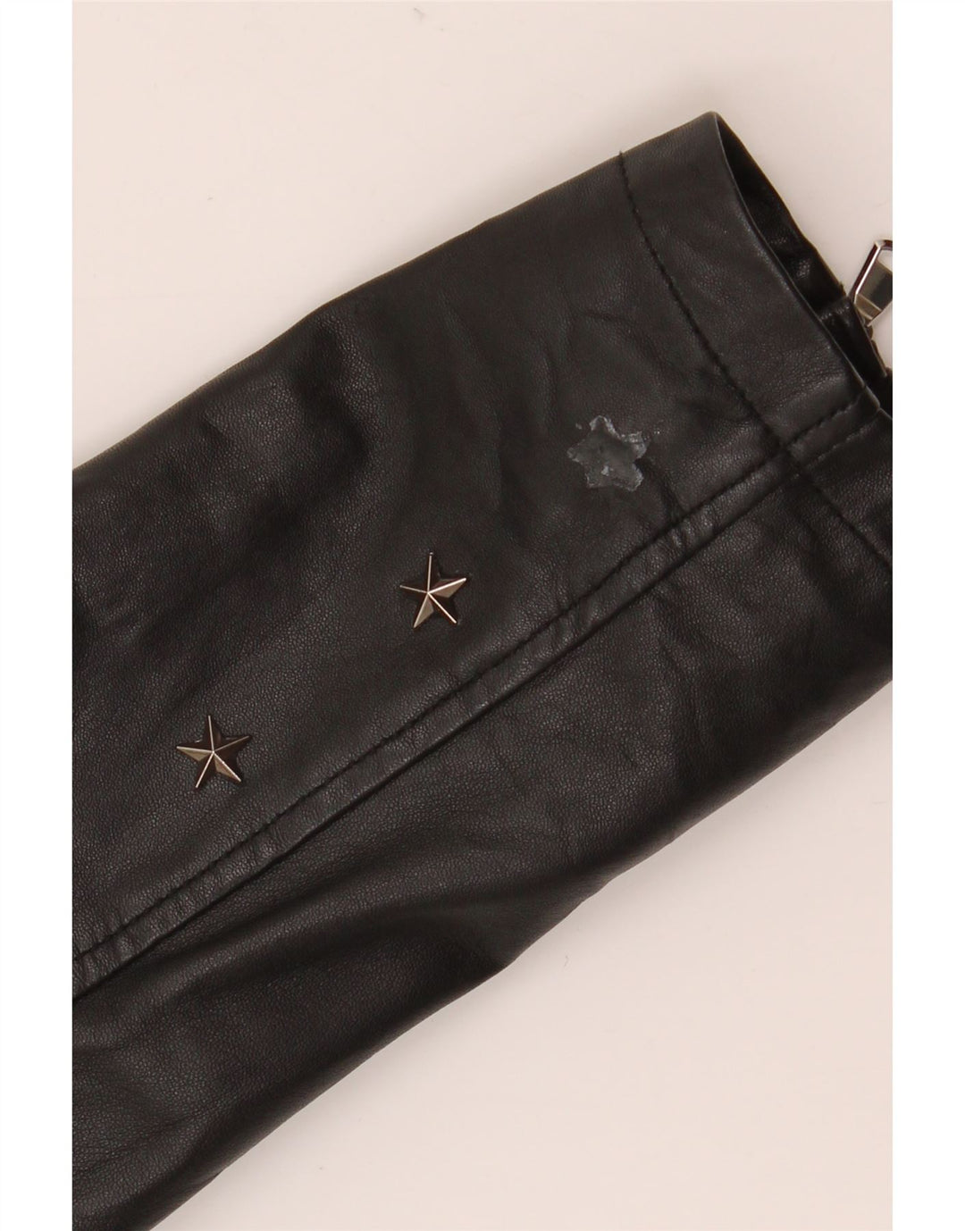 Conbipel Chaqueta motera de cuero para mujer IT 40 Small Black Leather