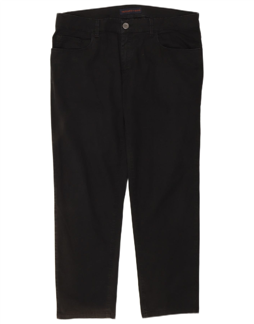 Trussardi Vaqueros rectos para hombre IT 51 Large W37 L28 Negro