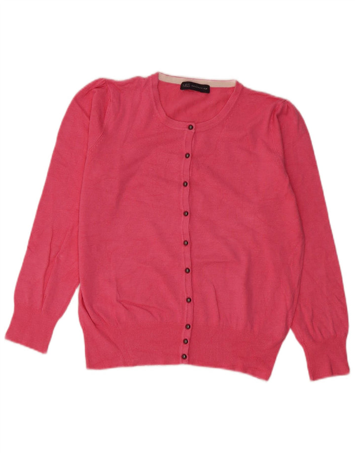 Marks & Spencer - Cárdigan para mujer, talla 40, viscosa rosa mediana