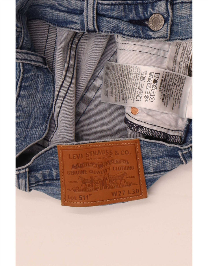 Levi's Hombre 511 Slim Jeans W27 L30 Algodón Azul