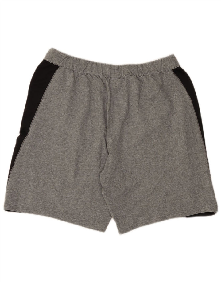 Pantalones cortos deportivos Puma para hombre de algodón color block en gris medio