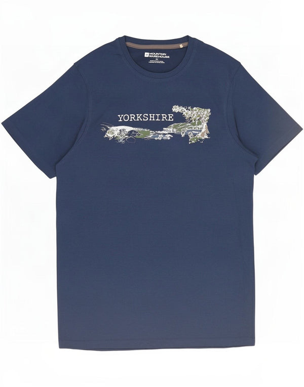 Camiseta con gráfico Yorkshire para hombre de Mountain Warehouse Top pequeño azul marino