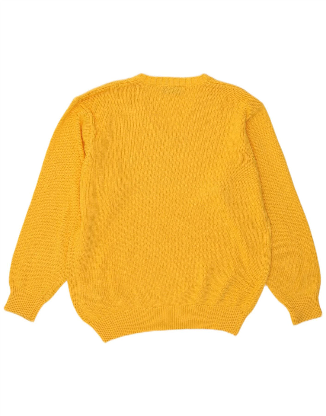 Donny & Max Jersey con cuello en V para hombre, talla grande, algodón amarillo