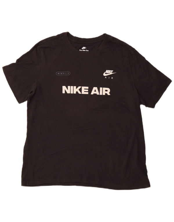 NIKE Camiseta gráfica para hombre Top XL Negro Algodón Deportes