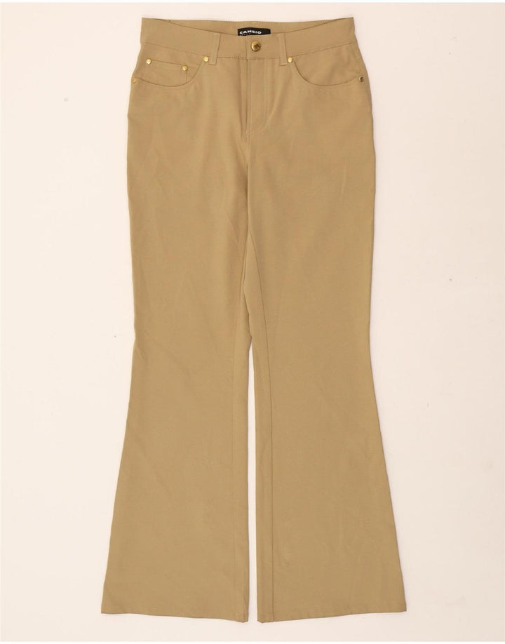 CAMBIO Womens Bootcut Casual Trousers UK 12 Medium W30 L32 Beige Polyester Vintage Cambio and Second-Hand Cambio from Messina Hembry 