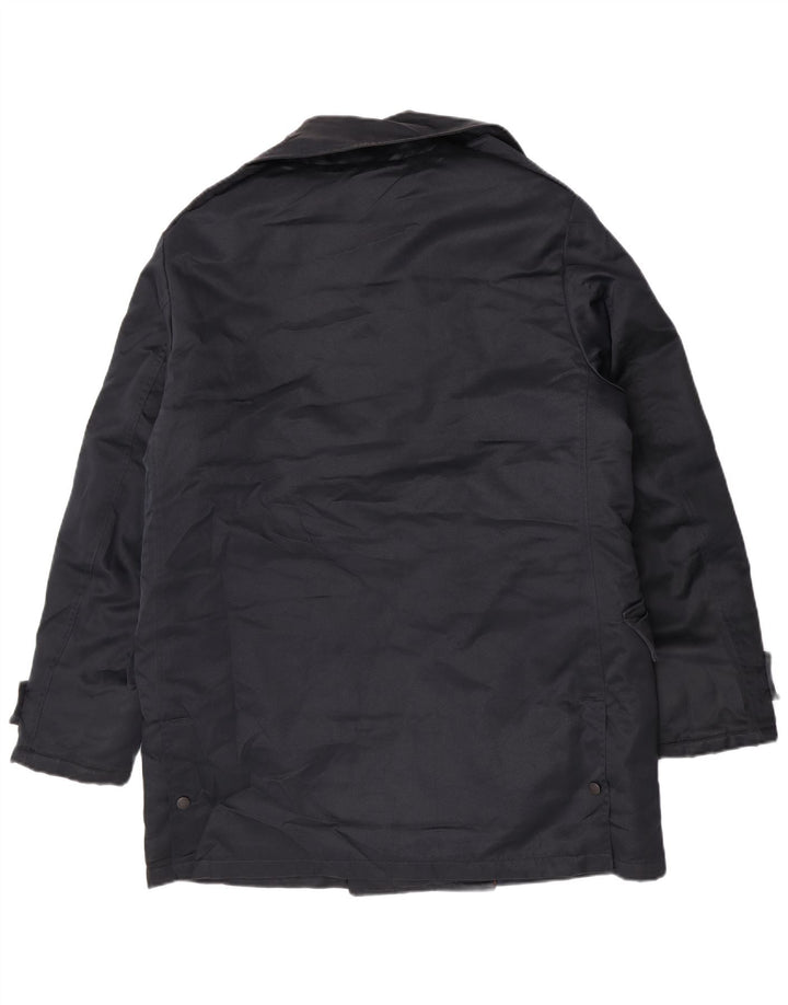 Blauer Abrigo cruzado para hombre UK 40 Large Poliéster azul marino