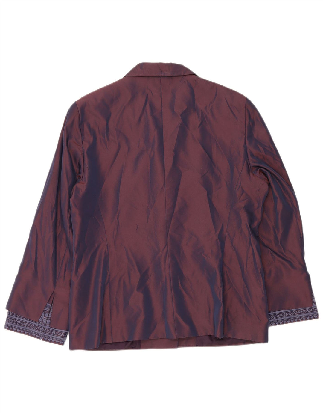 GIANFRANCO FERRE Chaqueta tipo blazer de 2 botones para mujer UK 46 Grande Púrpura Floral