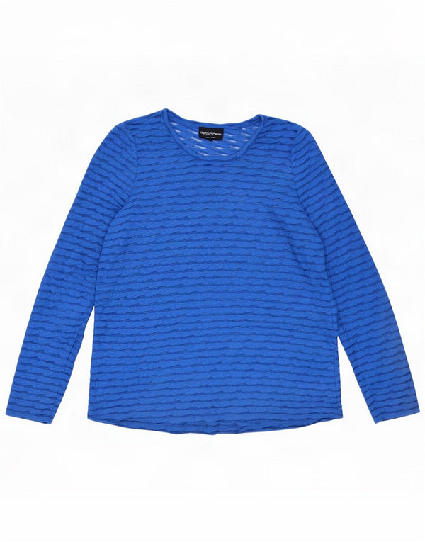 Blusa Emporio Armani para mujer IT 40 Small Blue Rayas