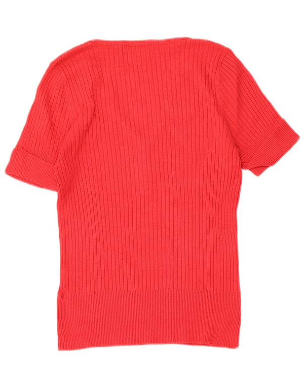 Marks & Spencer Camiseta para Mujer Top UK 44 Medium Viscosa Roja