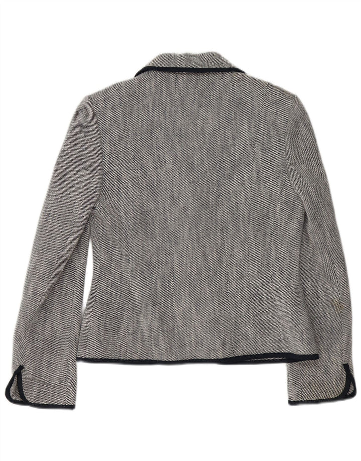 Hobbs Chaqueta Blazer de 2 Botones para Mujer UK 10 Small Azul Marino Algodón