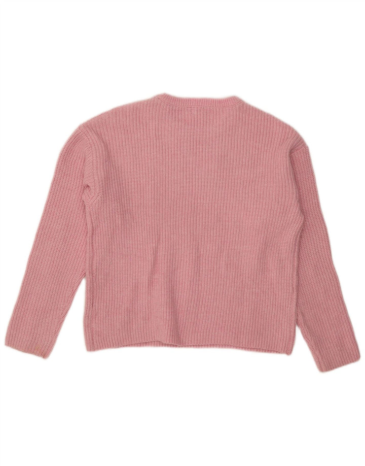 Marks & Spencer Suéter tipo jersey con cuello barco para mujer UK 40 Poliéster rosa medio