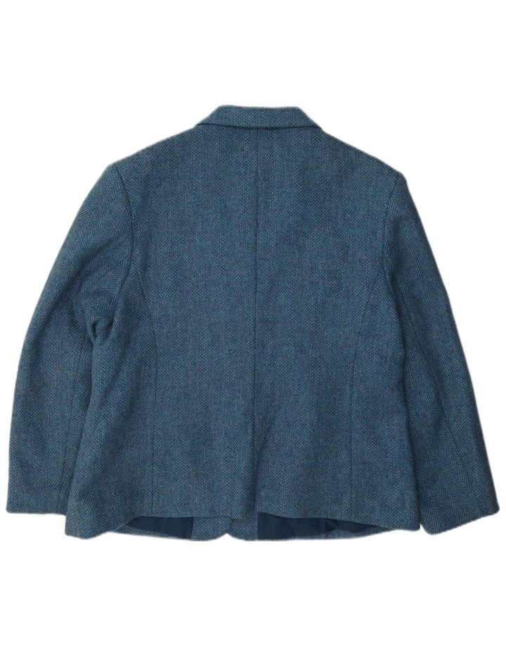 Dunedin Chaqueta Blazer de 2 Botones para Mujer UK 22 3XL Lana de Espiga Azul