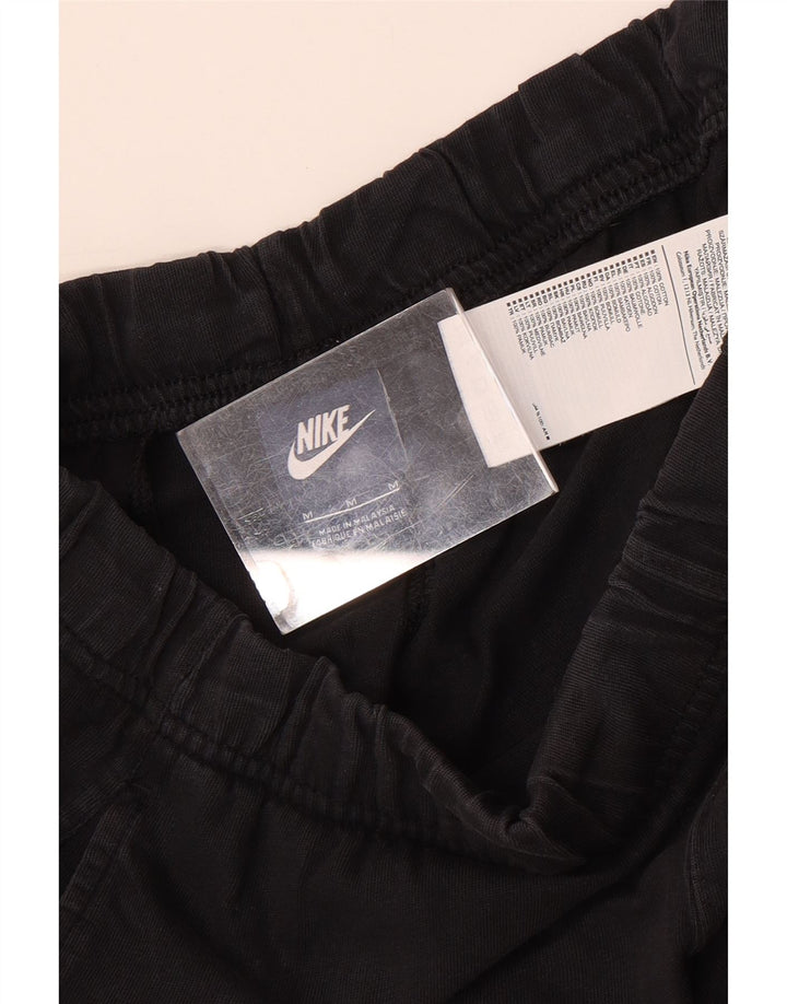 Nike Pantalones cortos deportivos con gráficos para hombre, algodón negro mediano