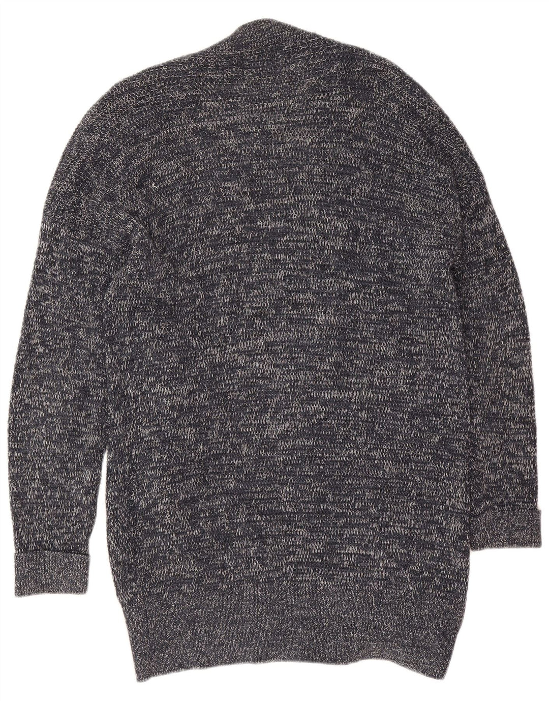 Zara Hombre Jersey Cárdigan Small Algodón Moteado Gris