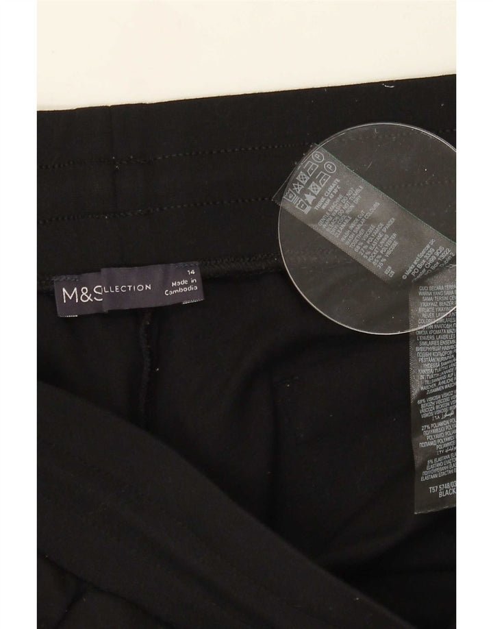 Marks & Spencer Pantalones de chándal cargo para mujer UK 44 Large Viscosa negra
