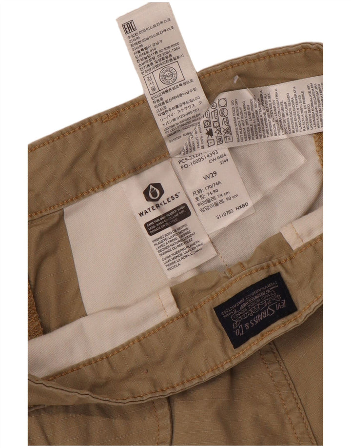 Shorts cargo Levi's para hombre W29 Algodón a rayas beige medio
